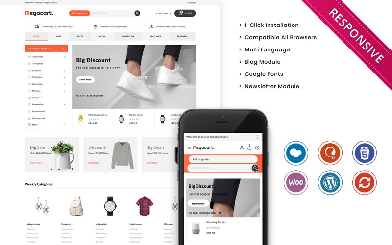 WordPress WooCommerce - W1332