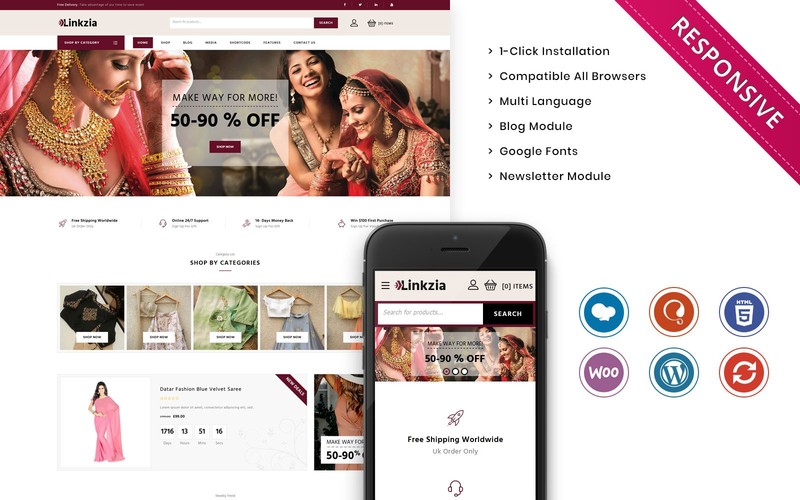 WordPress WooCommerce - W1364